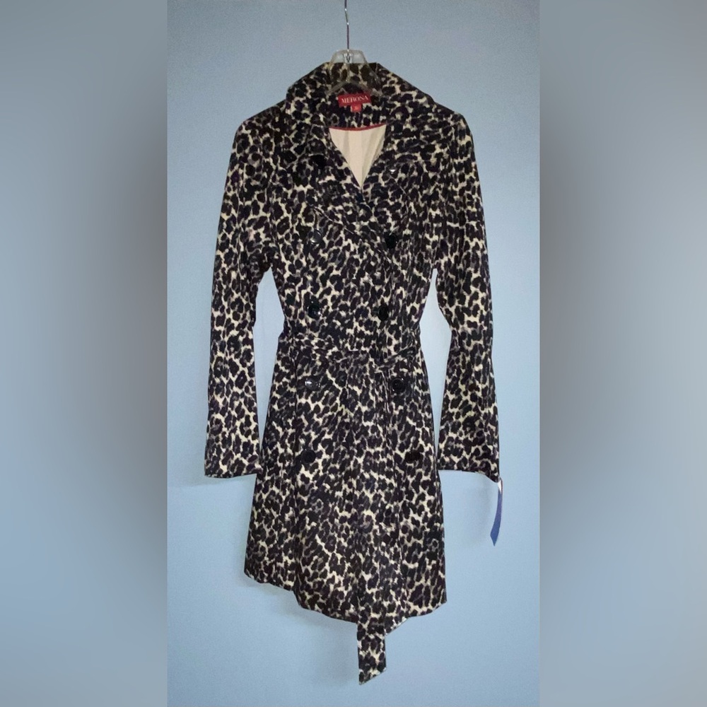 Leopard Print Trench Coat, Women’s XL, New with Tags!
